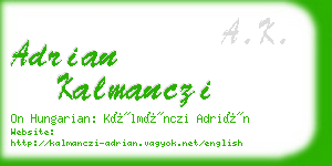 adrian kalmanczi business card